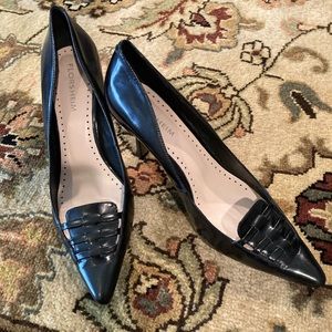 Black Leather Pointed Toe High Heels by Florsheim Size 40 US 9